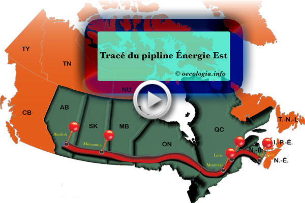 TRacé du pipeline Énergie Est