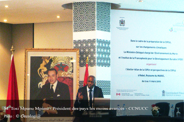 Oecologi@ - M. Tosi Mpanu Mpanu - Président des pays les moins avancés au sein de la CCNUCC